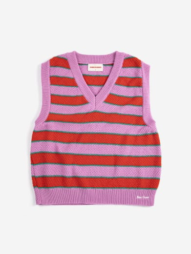 Bobo choses - Striped V-Neck Vest (XS - 34)