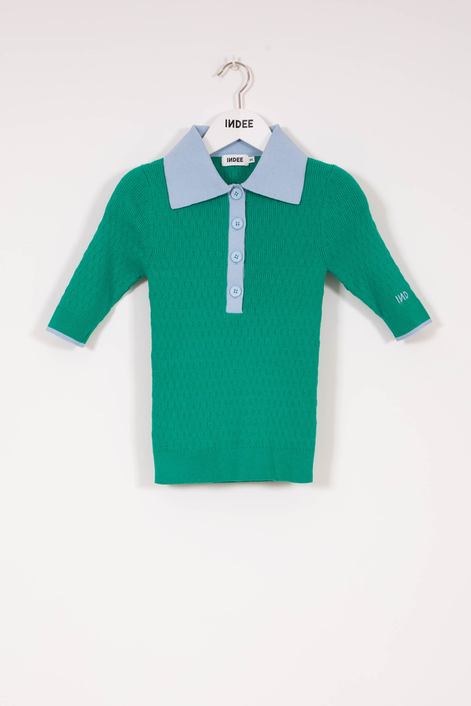 Indee - Vietnam green polo pullover  (S - 36)
