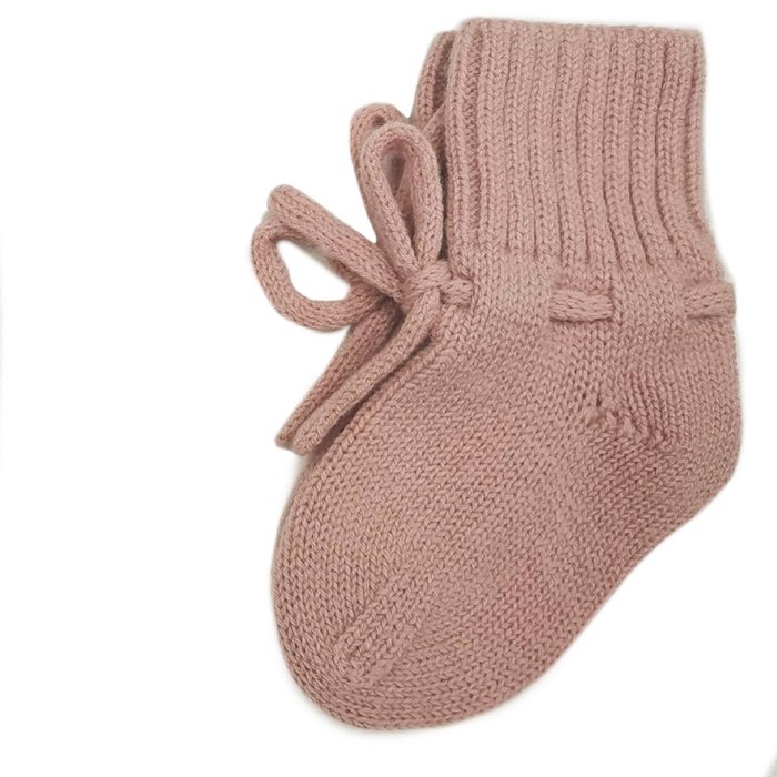 Petit Noé - Merino booties - Pink