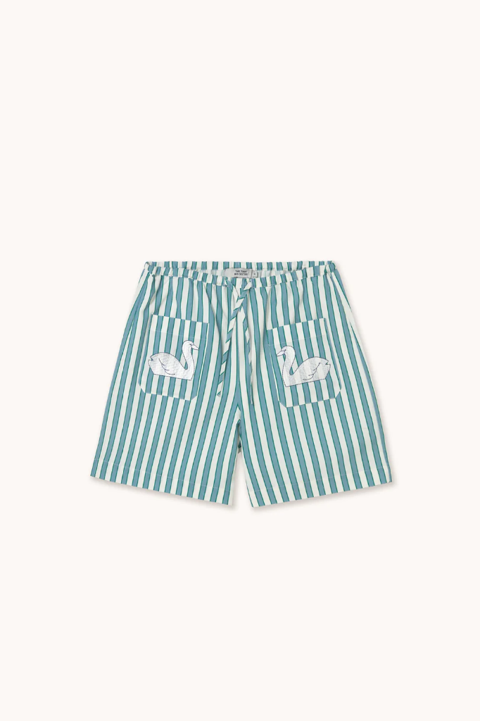Tiny Big sister - Swans elasticated shorts