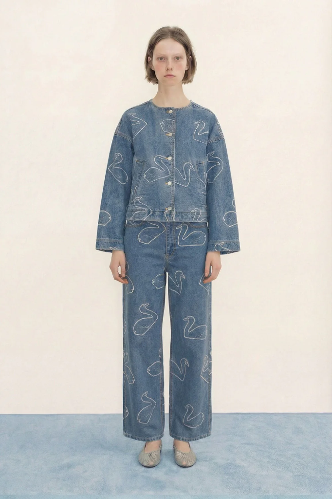 Tiny Big sister - Berta swans denim (34)