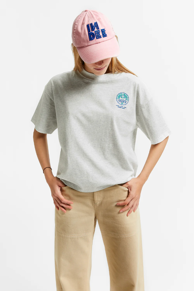 Indee - Vacancy T-shirt (grey melange) (XS - 34)