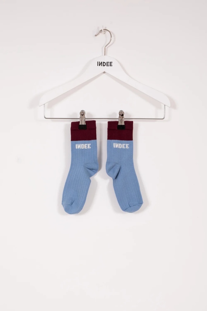 Indee - Short socks with logo (rooibos red)