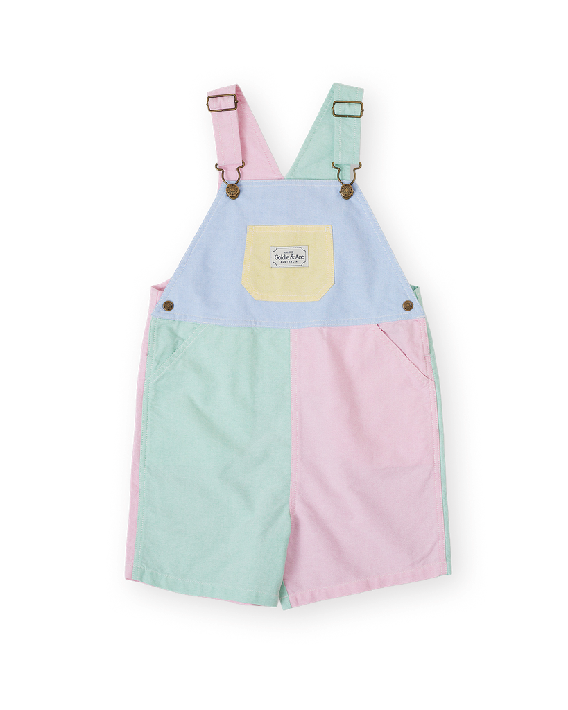 Goldie and Ace - Colour block oxford burton overalls (2 jaar)