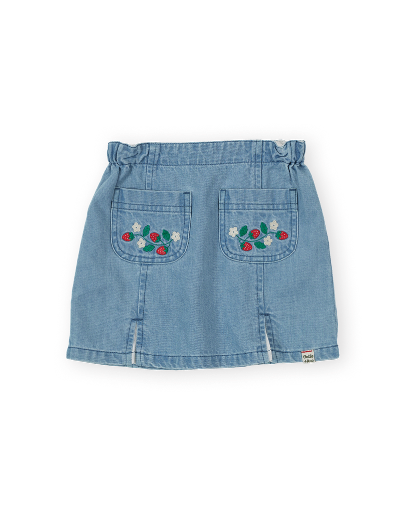 Goldie and Ace - Wild strawberry chambray skirt (2 jaar)