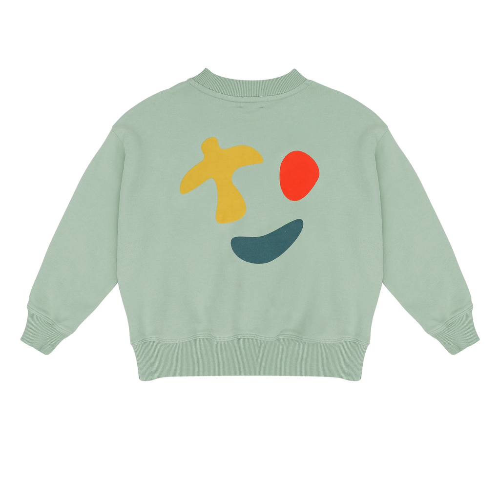 Jenest - Happy bird sweater - Sage green (2 jaar)