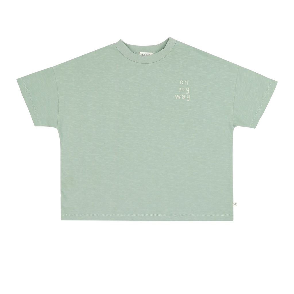 Jenest - Ben oversized t-shirt - Sage green (4 jaar)