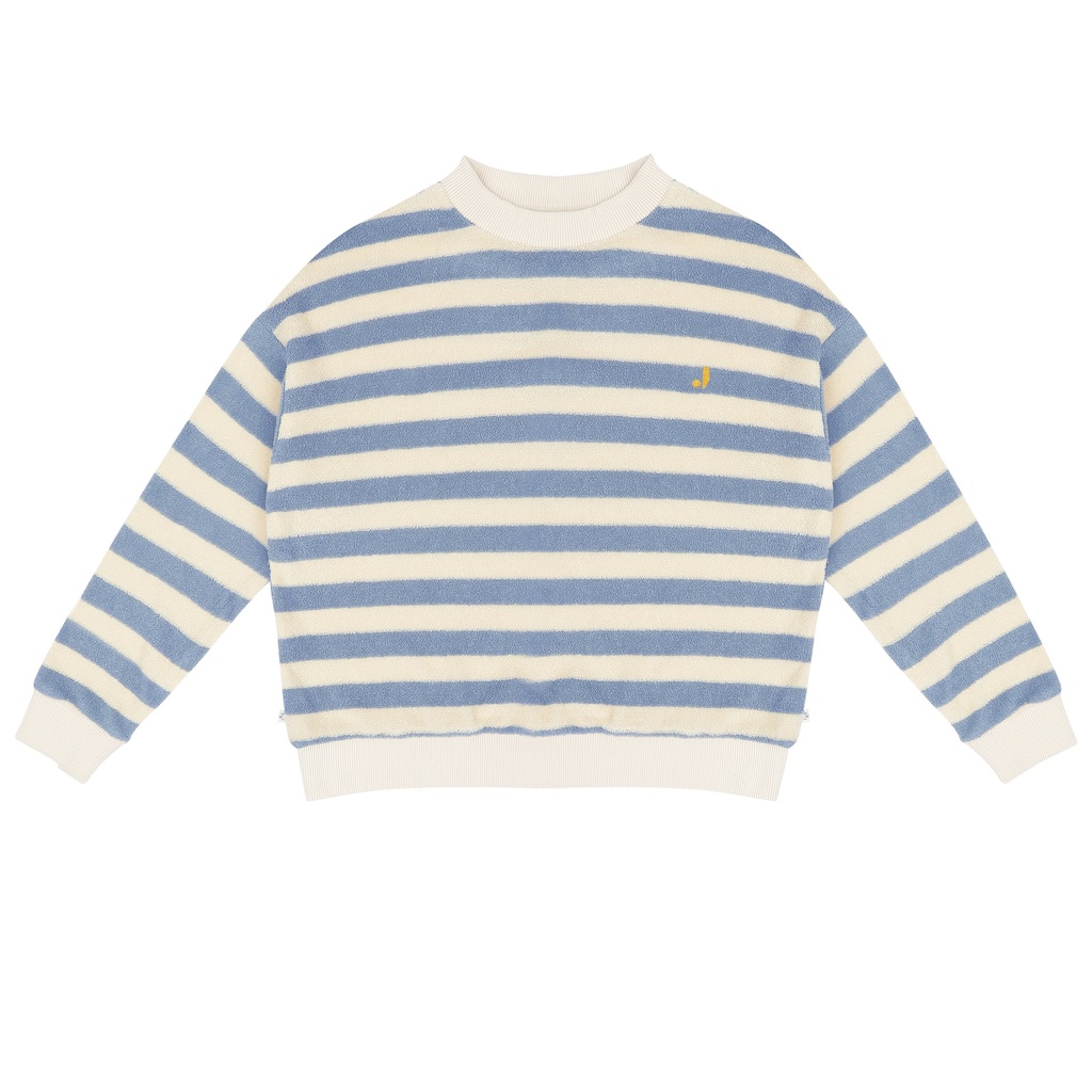 Jenest - Kay sweater - Water blue off white stripe (2 jaar)