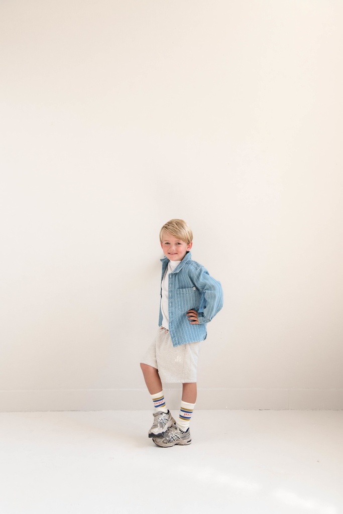 Jenest - Lef stripe overshirt - Indigo stripe