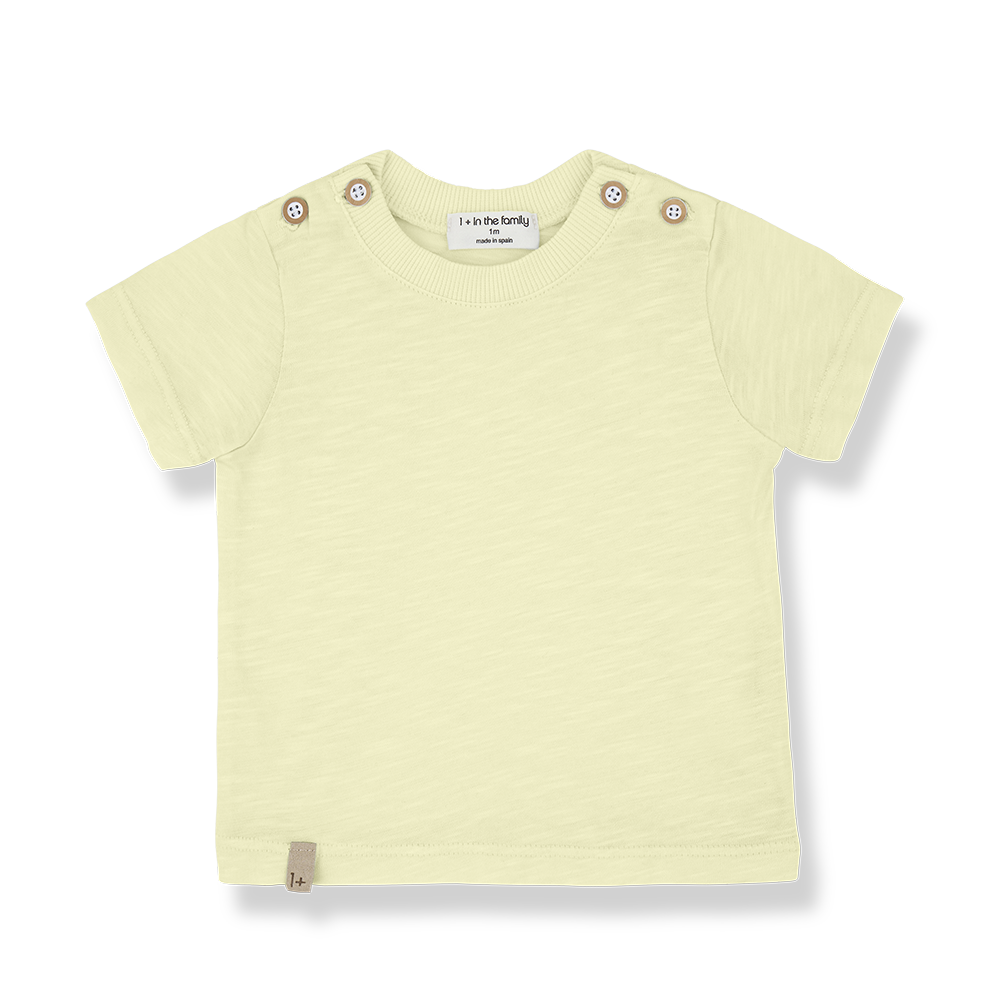 1+ in the family - S.sleeve t-shirt - Pastel-yellow