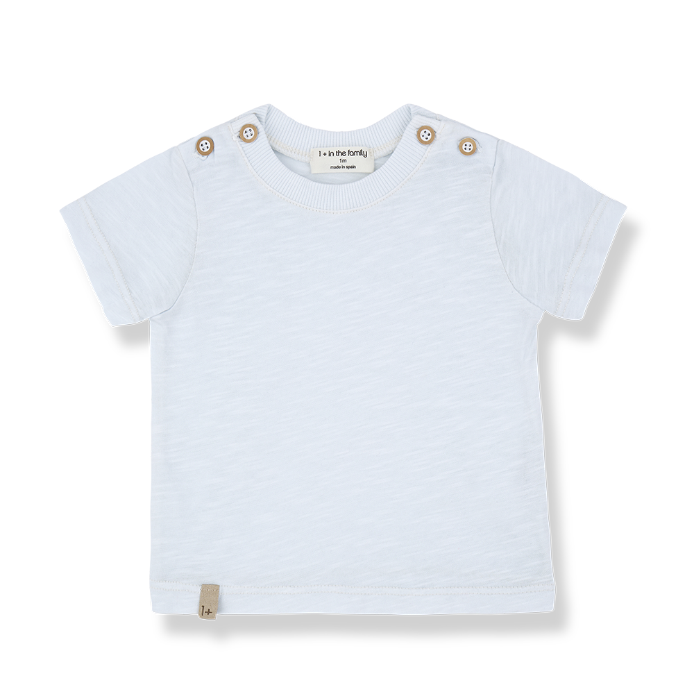 1+ in the family - S.sleeve t-shirt - Misty-blue (3 maand)