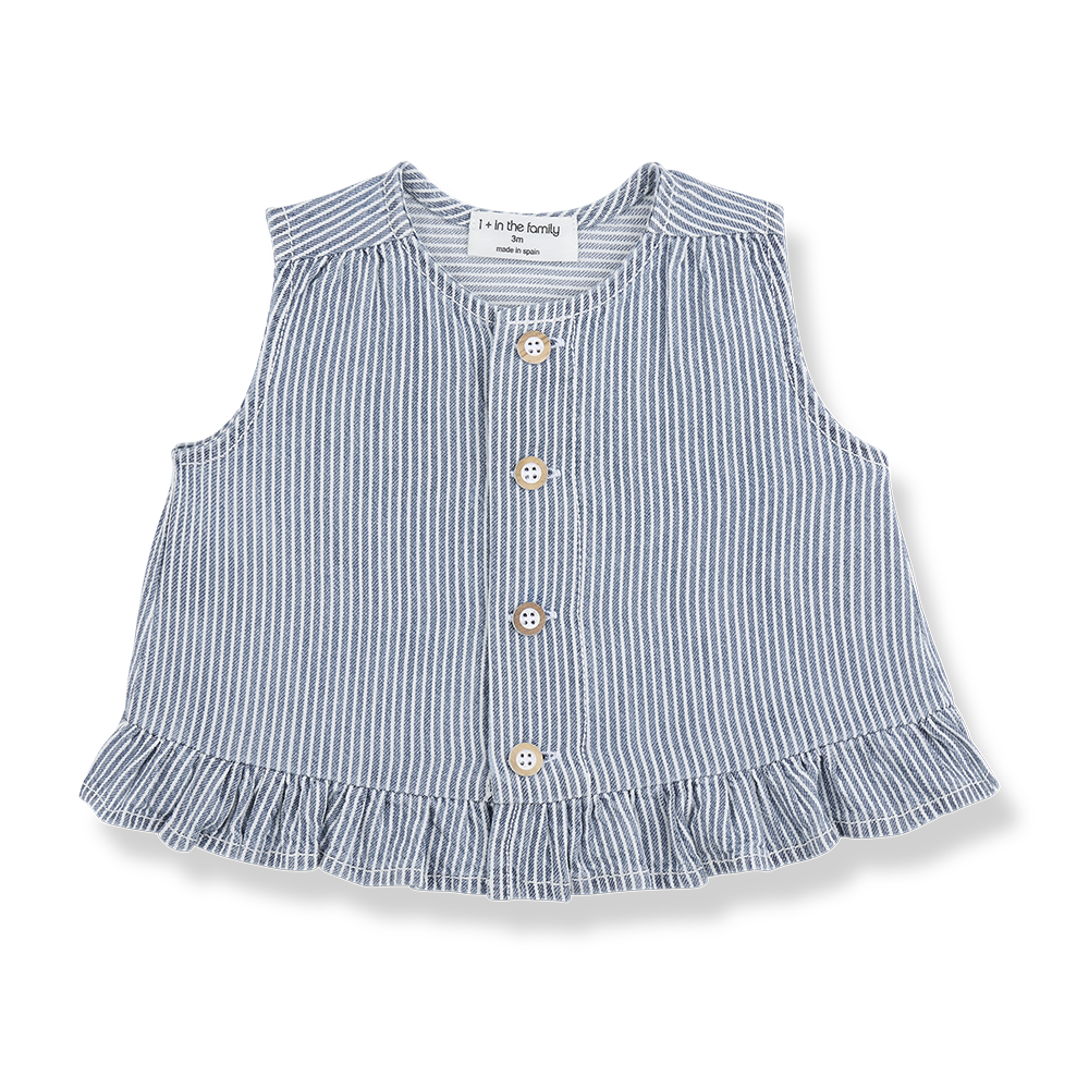 1+ in the family - Blouse - Denim (18 maand)