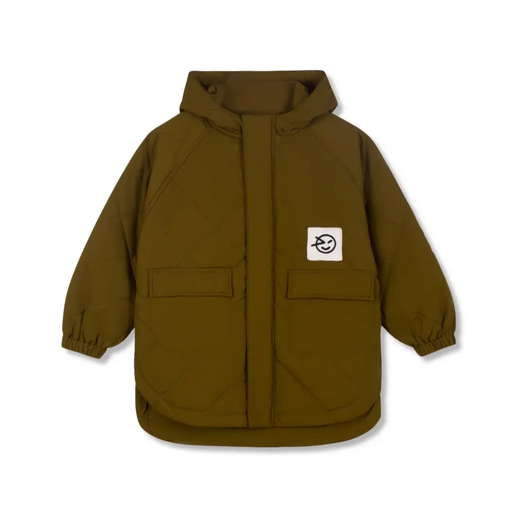 Wynken - padded bon bon jacket - olive (2 jaar)