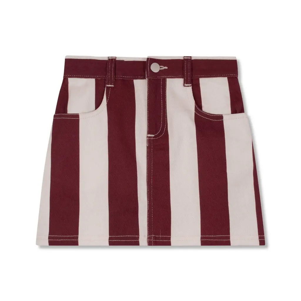 Wynken - cloud skirt - bench red stripe (2 jaar)