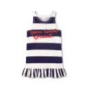 Wynken - frill tank dress - navy deck stripe horizontal