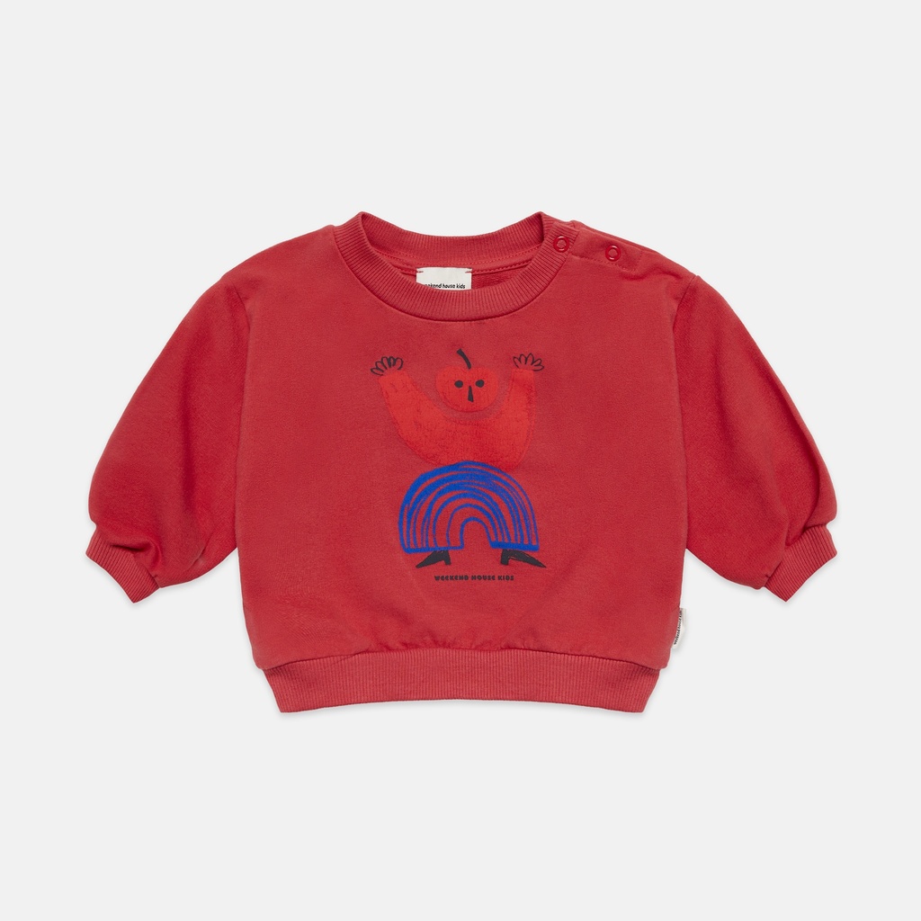 Weekend House Kids - Cherry kid baby sweatshirt - Red