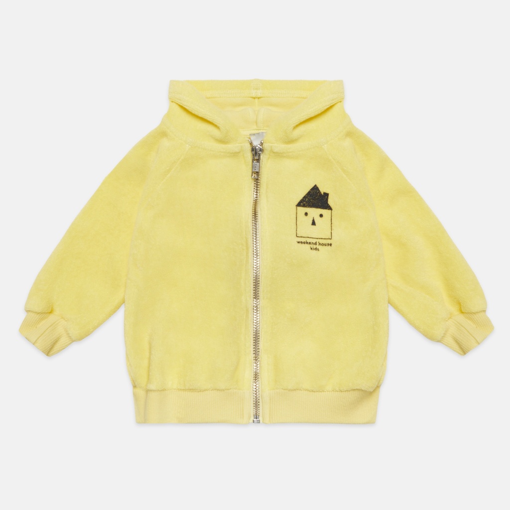 Weekend House Kids - Swan baby hoodie - Soft yellow