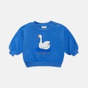 Weekend House Kids - Swan baby sweatshirt - Azulin