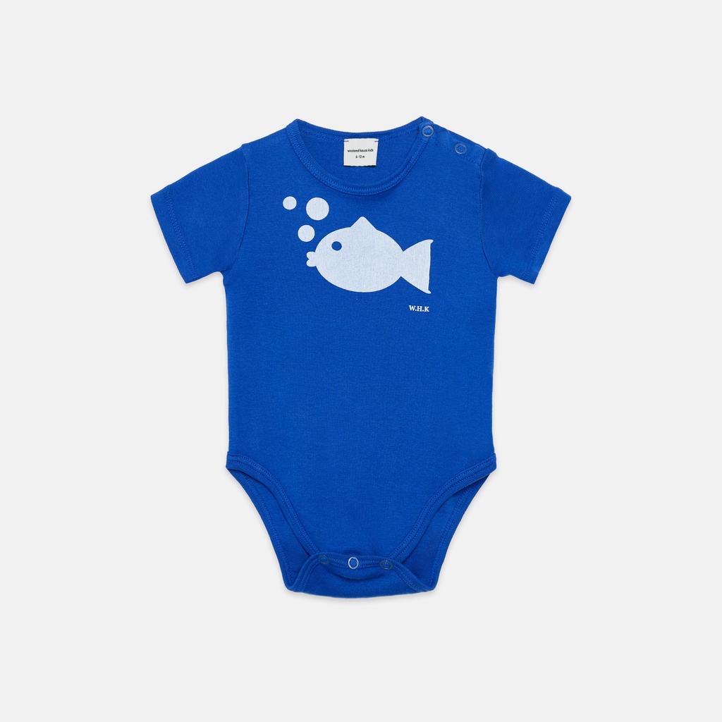 Weekend House Kids - Fish shape baby body - Nautical blue