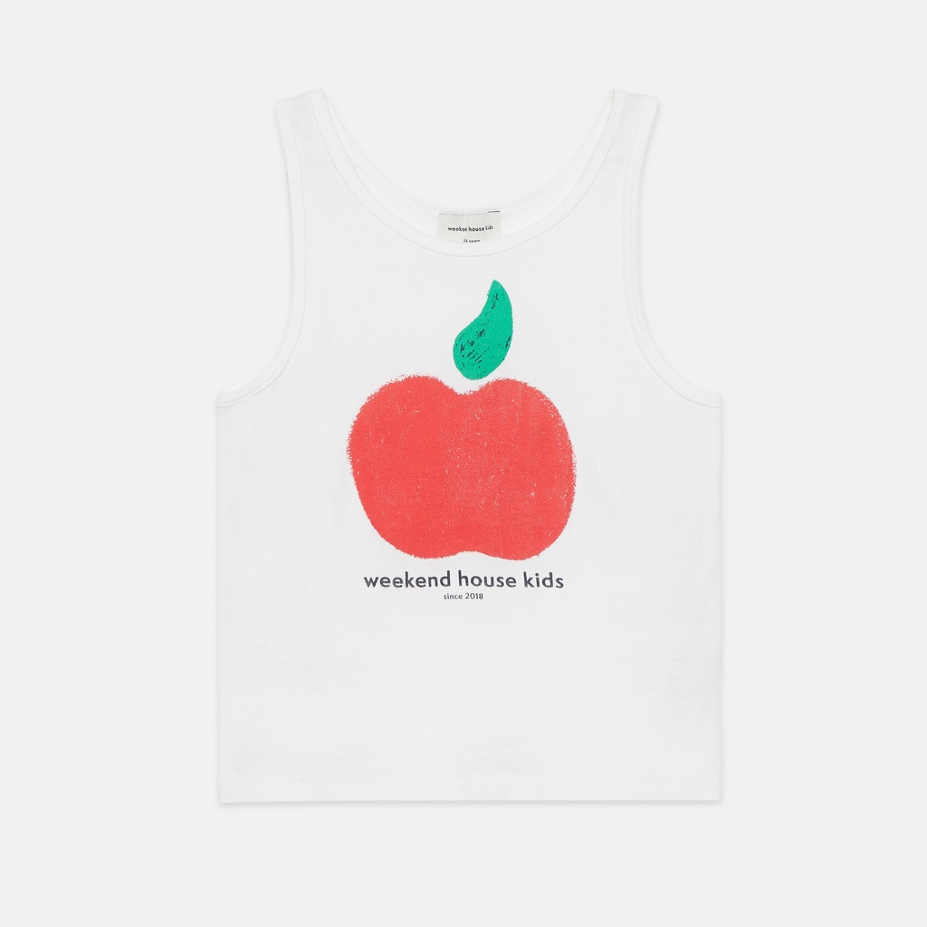 Weekend House Kids - Apple tank t-shirt - White