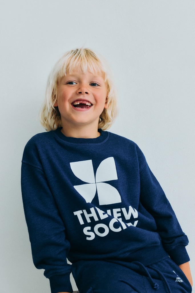 The New Society - Tns logo sweatshirt - Indigo denim