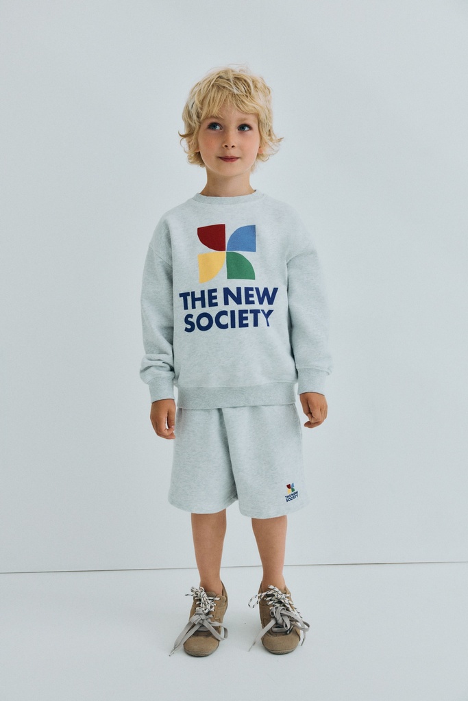 The New Society - Tns logo sweatshirt - Light grey melange (4 jaar)