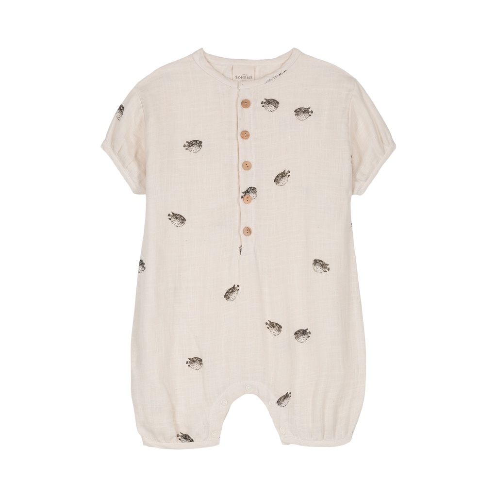 Studio Bohème - Romper bebecito - Off white / Puffer fish