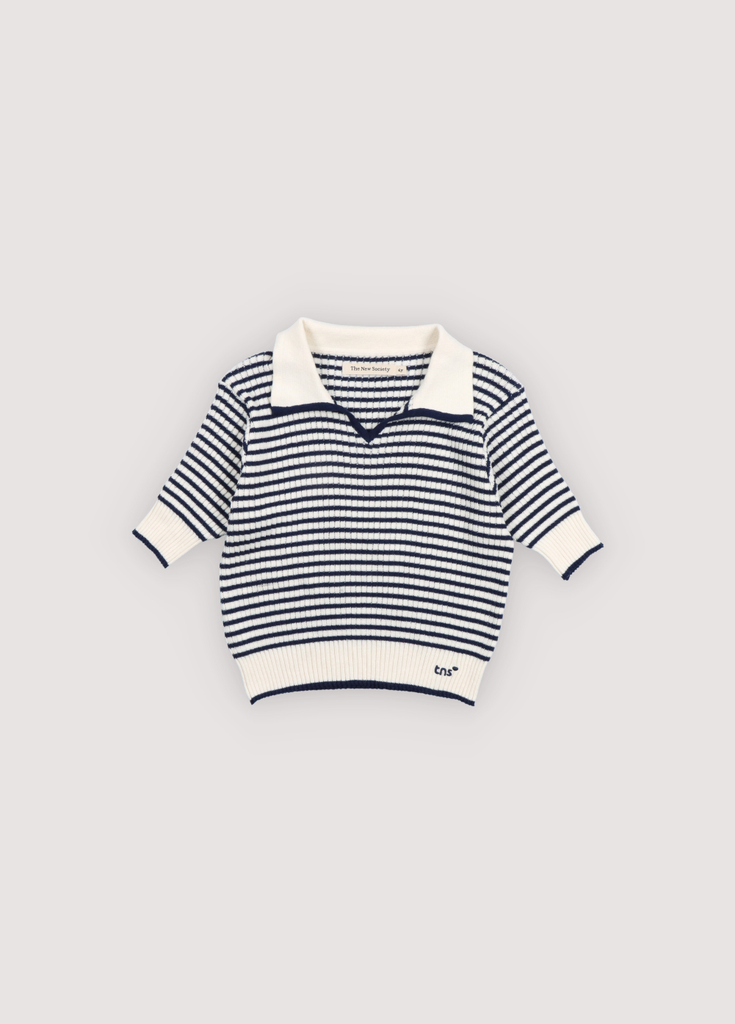 The New Society - Azalea polo knit - Summer midnight