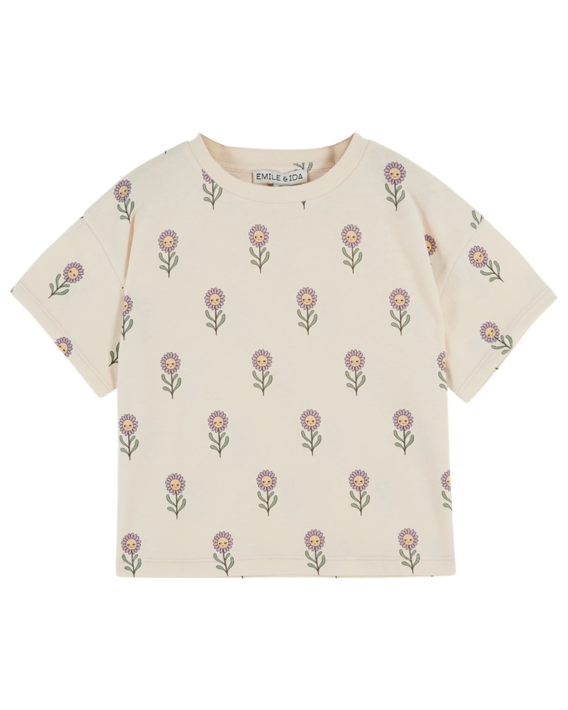 Emile & Ida - Tee shirt imprime - Margot creme (ad216)