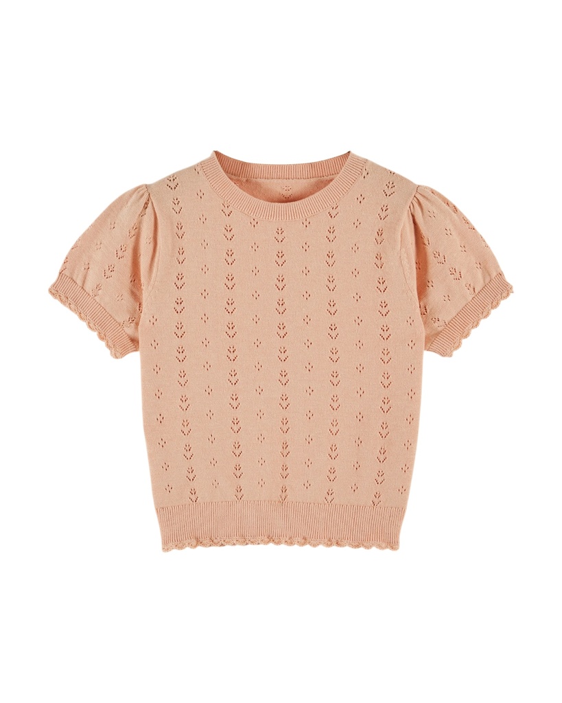 Emile & Ida - Pullover ajoure mc - Abricot (ad144) (3 jaar)
