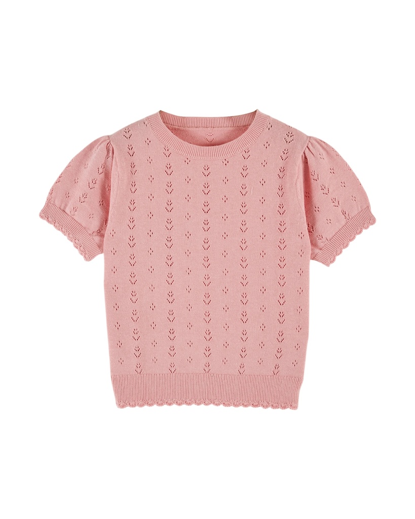 Emile & Ida - Pullover ajoure mc - Macaron (ad144)