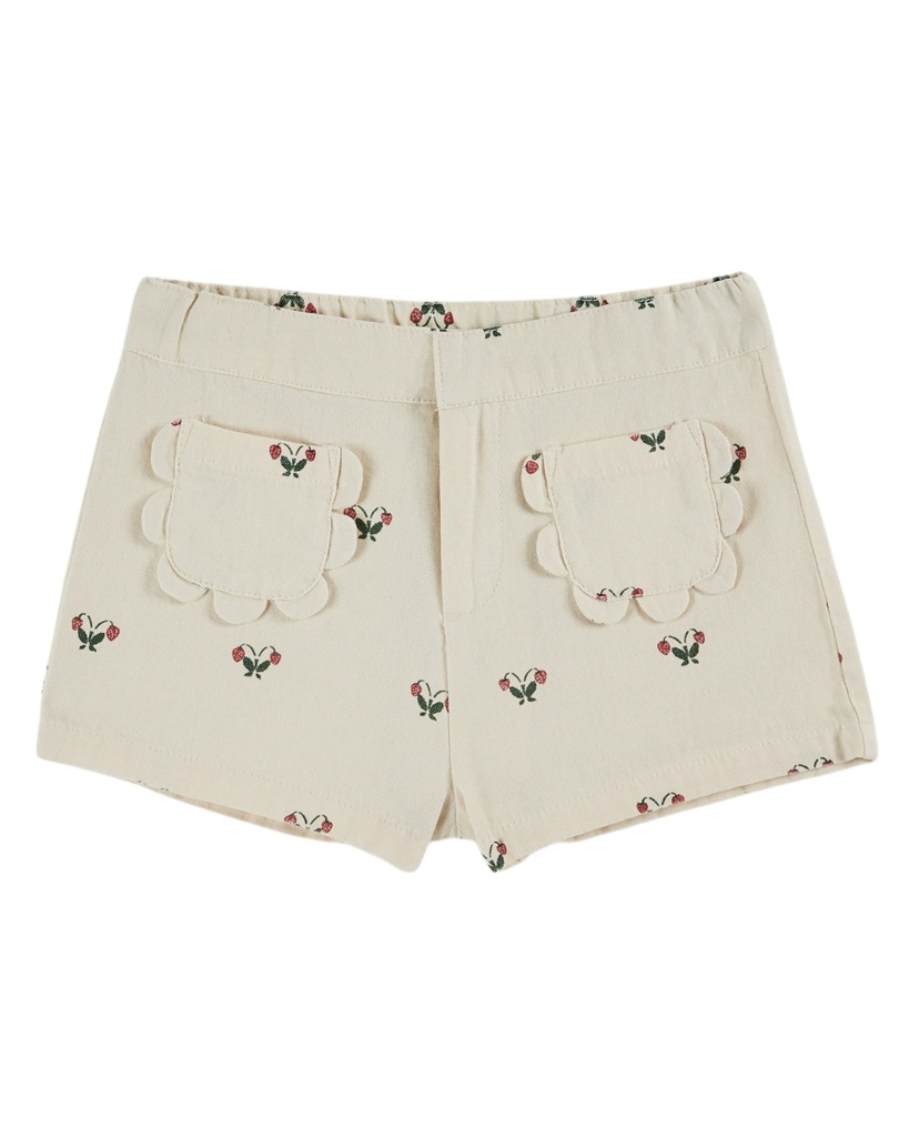 Emile & Ida - Short poches fleurs - Fraisillon (ad164a)