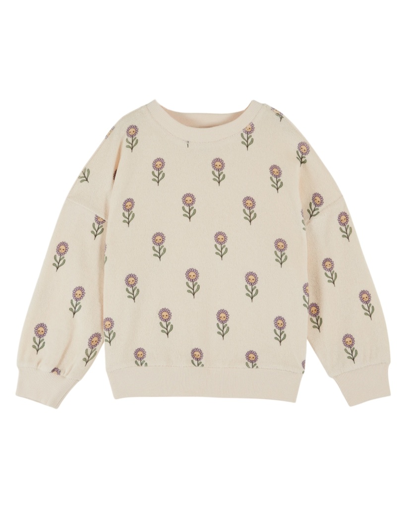 Emile & Ida - Sweat shirt eponge  imprime ao - Margot creme (ad213a) (2 jaar)