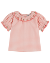 Emile & Ida - Blouse vichy col brode 