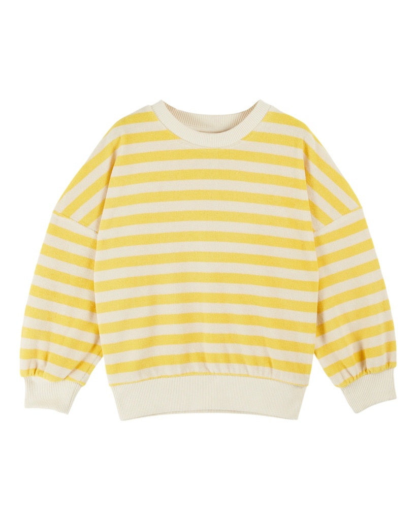 Emile & Ida - Sweat eponge raye - Rayure mimosa (ad131) (3 maand)