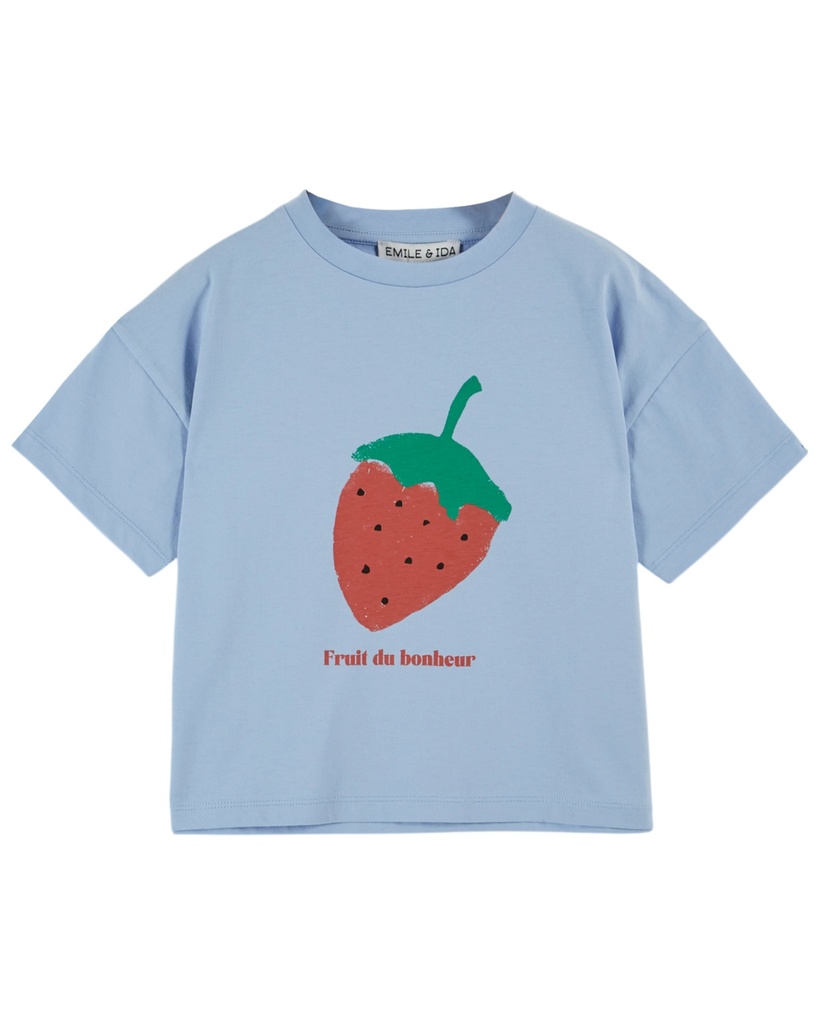 Emile & Ida - Tee shirt imprime place fruit - Ciel (ad015) (3 maand)