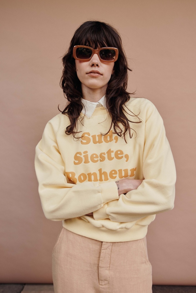 Emile & Ida - Sweat message - Creme (ida-dame) (XXS - 32)