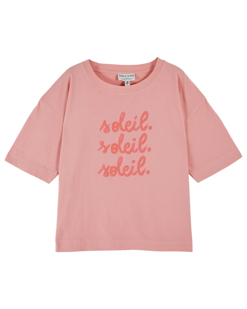 Emile & Ida - Tee shirt imprime - Rose indien (ida-daisy2) (XXS - 32)
