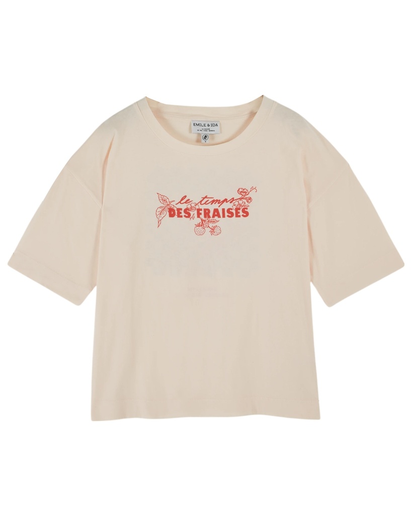 Emile & Ida - Tee shirt imprime - Creme (ida-daisy3) (L - 40)