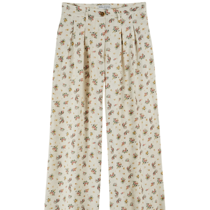 Emile & Ida - Pantalon imprime viscose - Forsythia (ida-daniel) (S - 36)