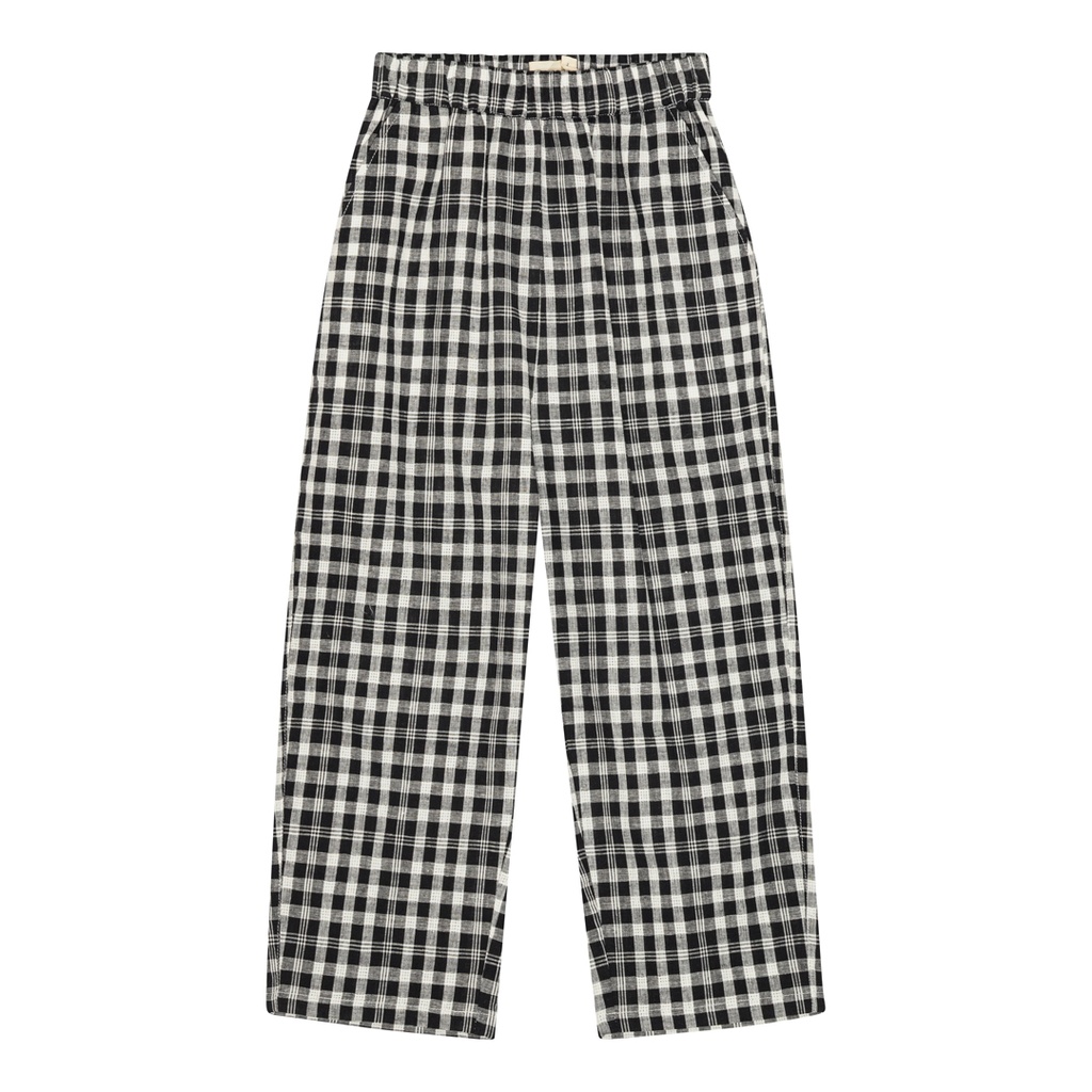 Brunobruno - Dora check pants - jet black check