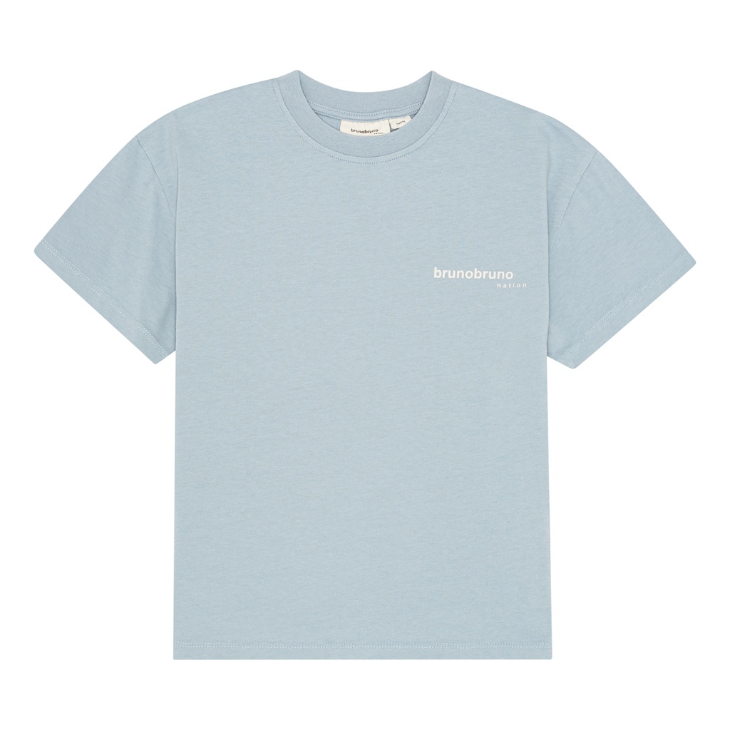Brunobruno - Nanna t-shirt - dusty blue skateboard (3 jaar)