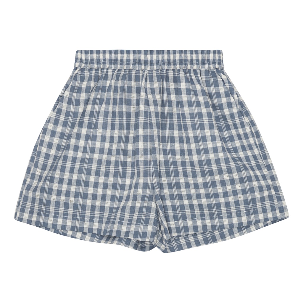 Brunobruno - Theo check shorts - dusty blue check (3 jaar)