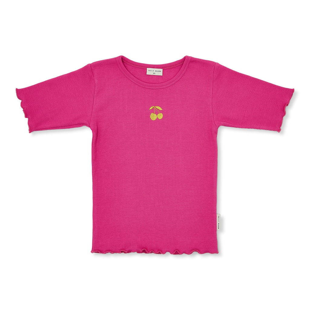 Petit Blush - Rib t-shirt - Rose violet (2 jaar)