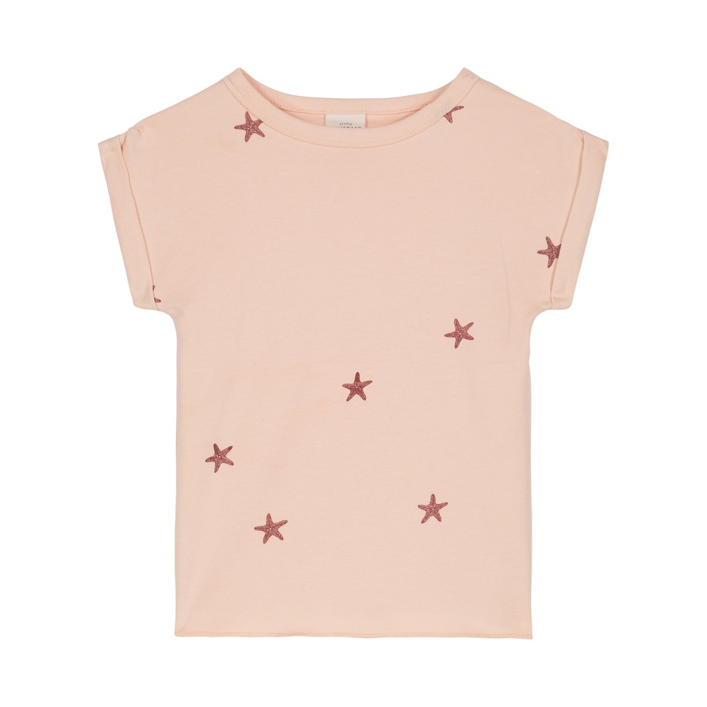 Studio Bohème - Baby t-shirt Bama - Light pink / Starfish