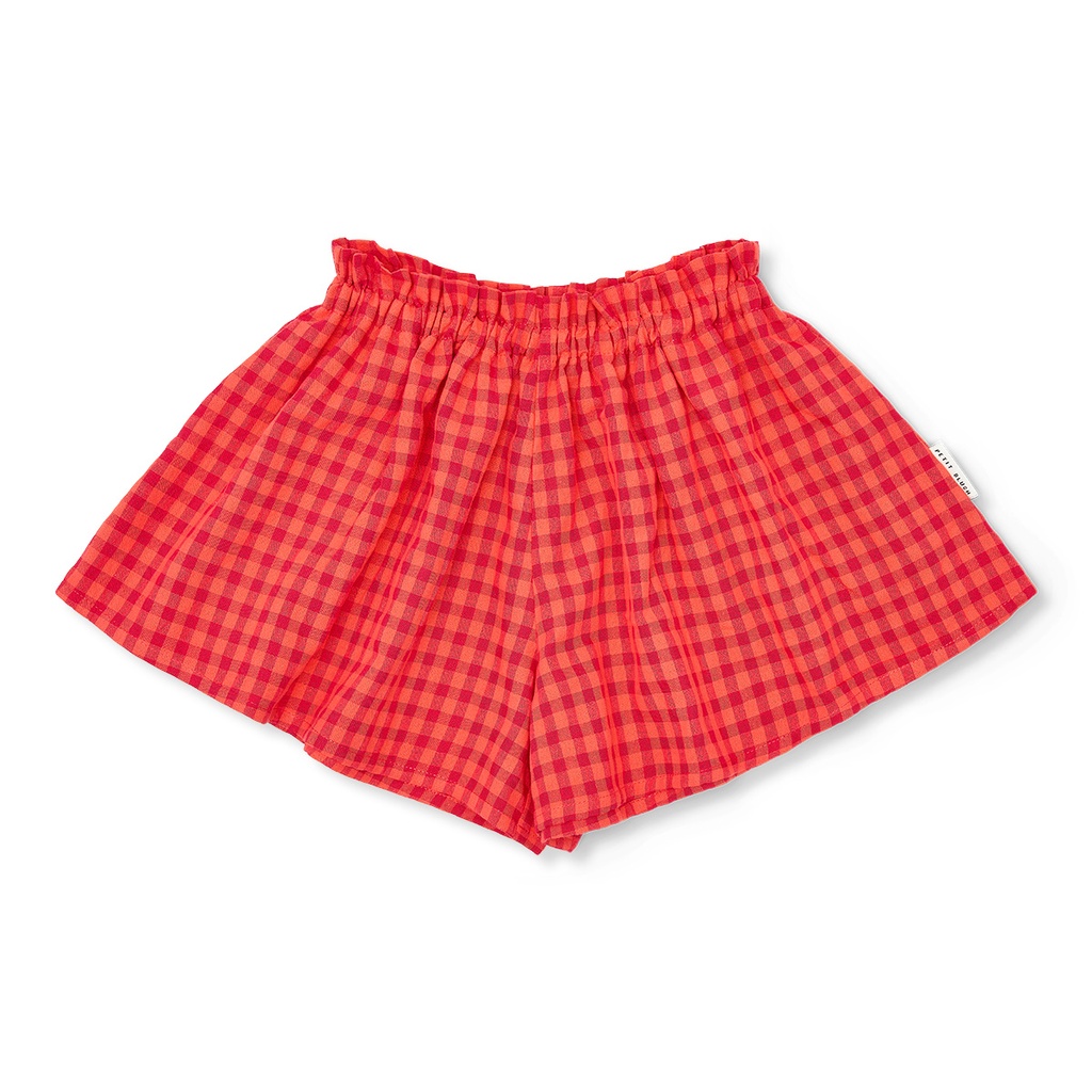 Petit Blush - Ruffle short - Check red (8 jaar)