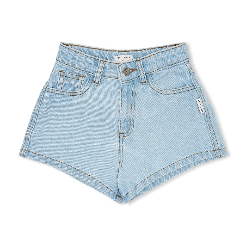 Petit Blush - Jeans short - Washed light blue (2 jaar)