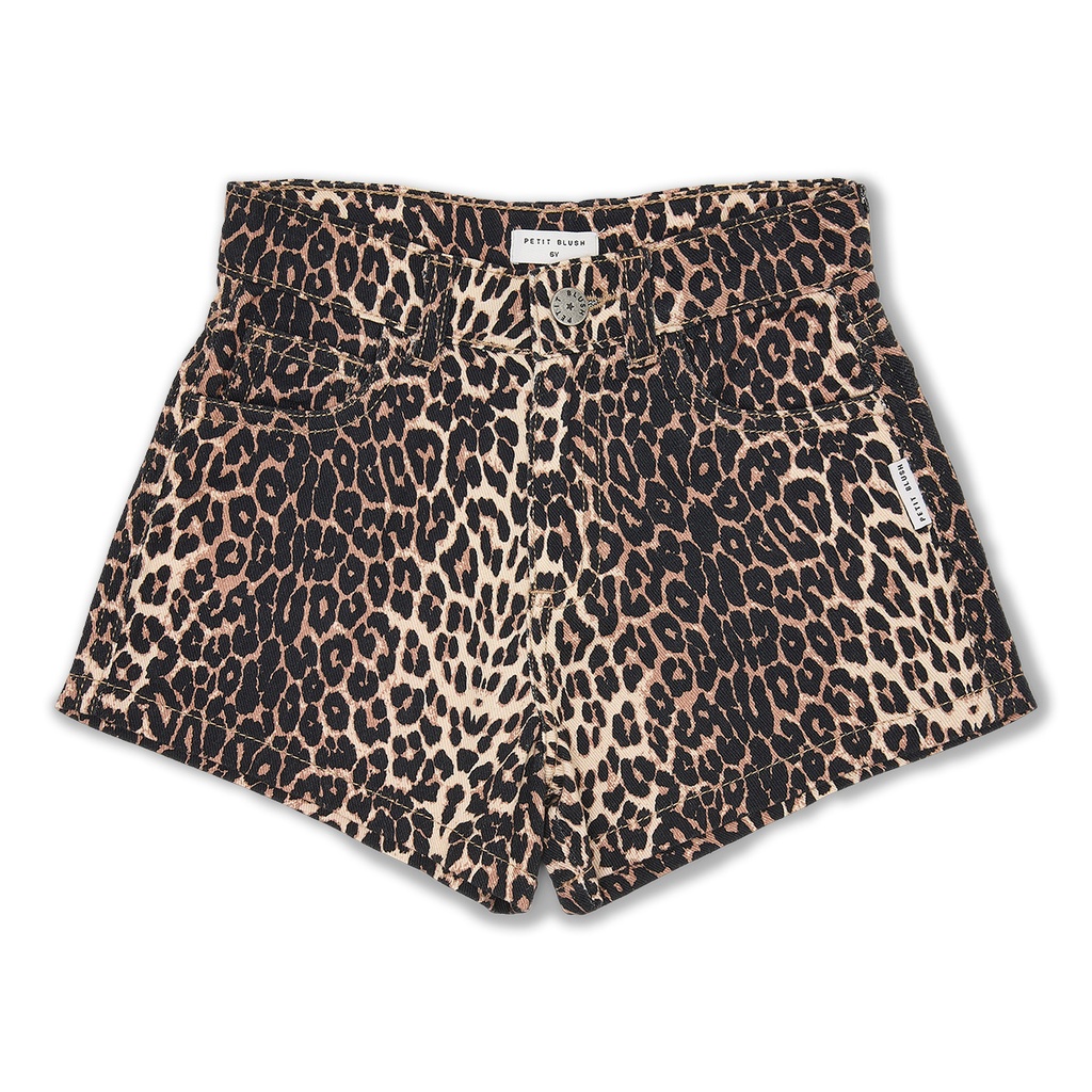 Petit Blush - Jeans short - Leopard aop (2 jaar)