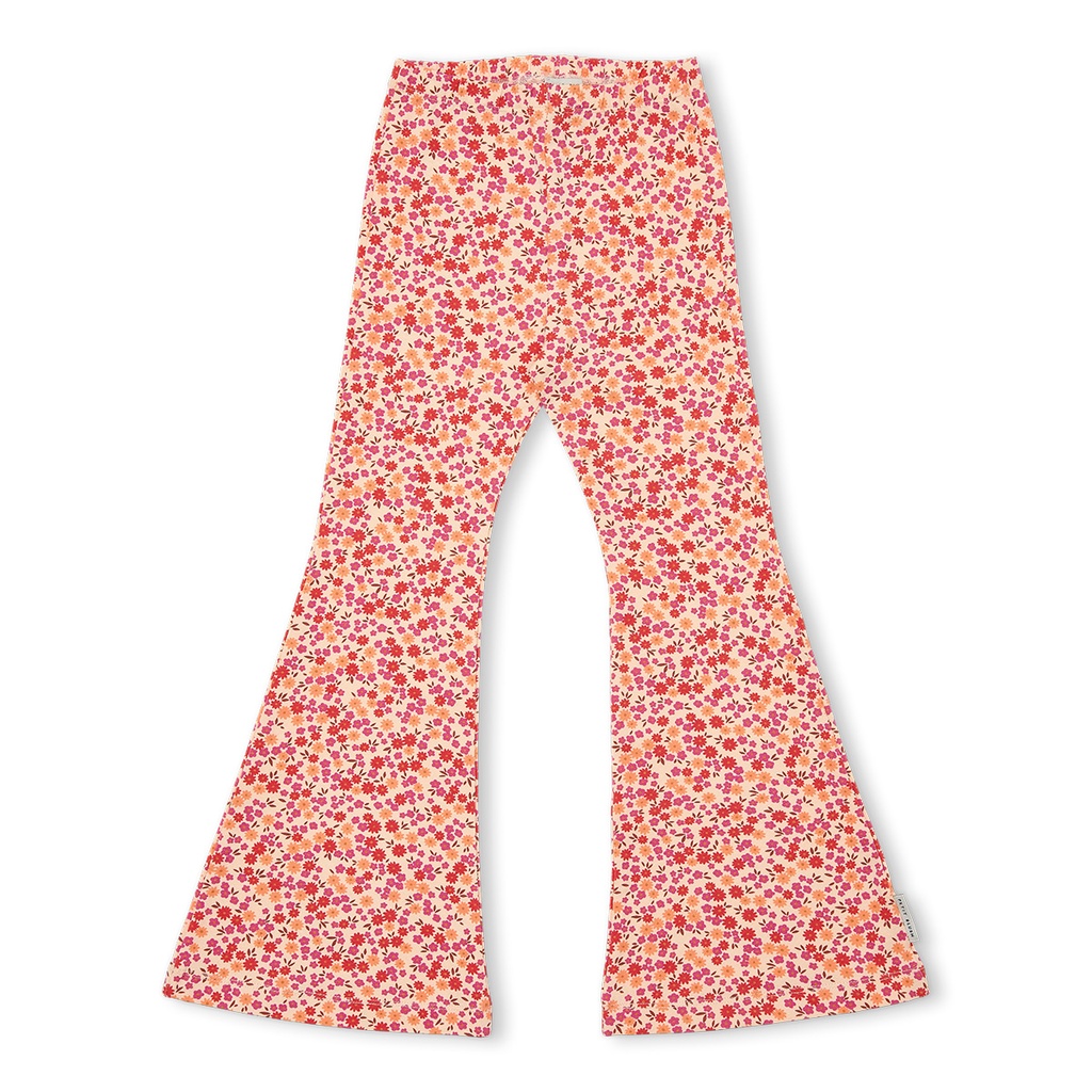 Petit Blush - Bowie flared pants - Small flowers aop