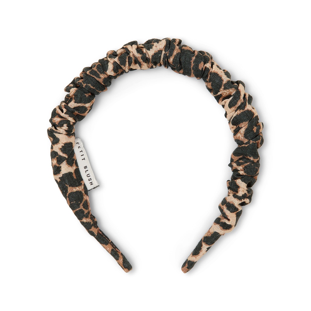Petit Blush - Smocked headband - Leopard aop